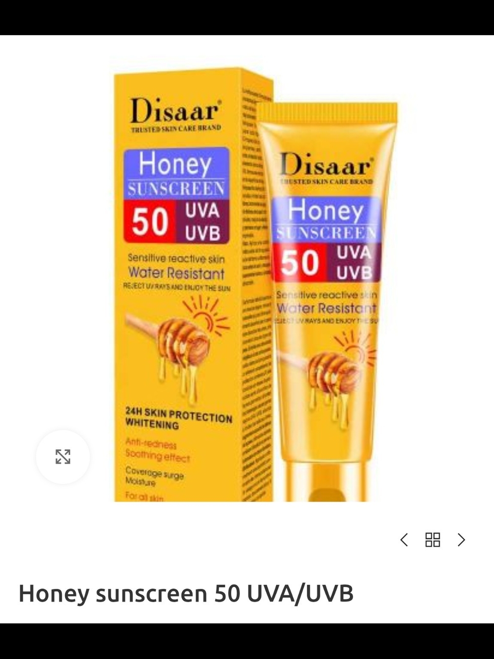Honey Sunscreen SPF 50 UVA/UVB - Yellow